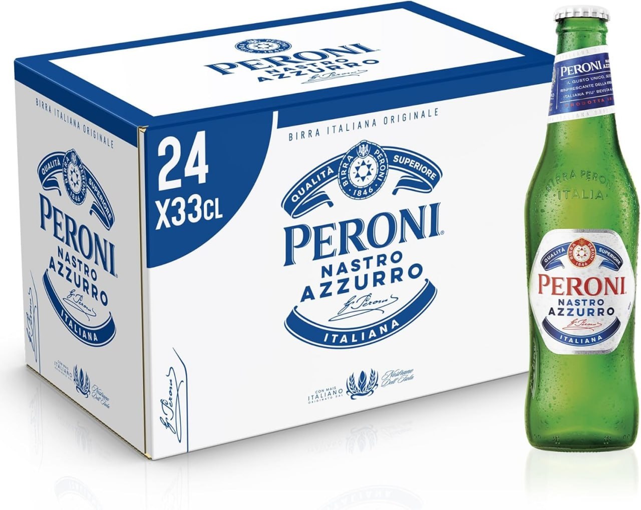 Nastro azzurro confezione bottiglie 078100