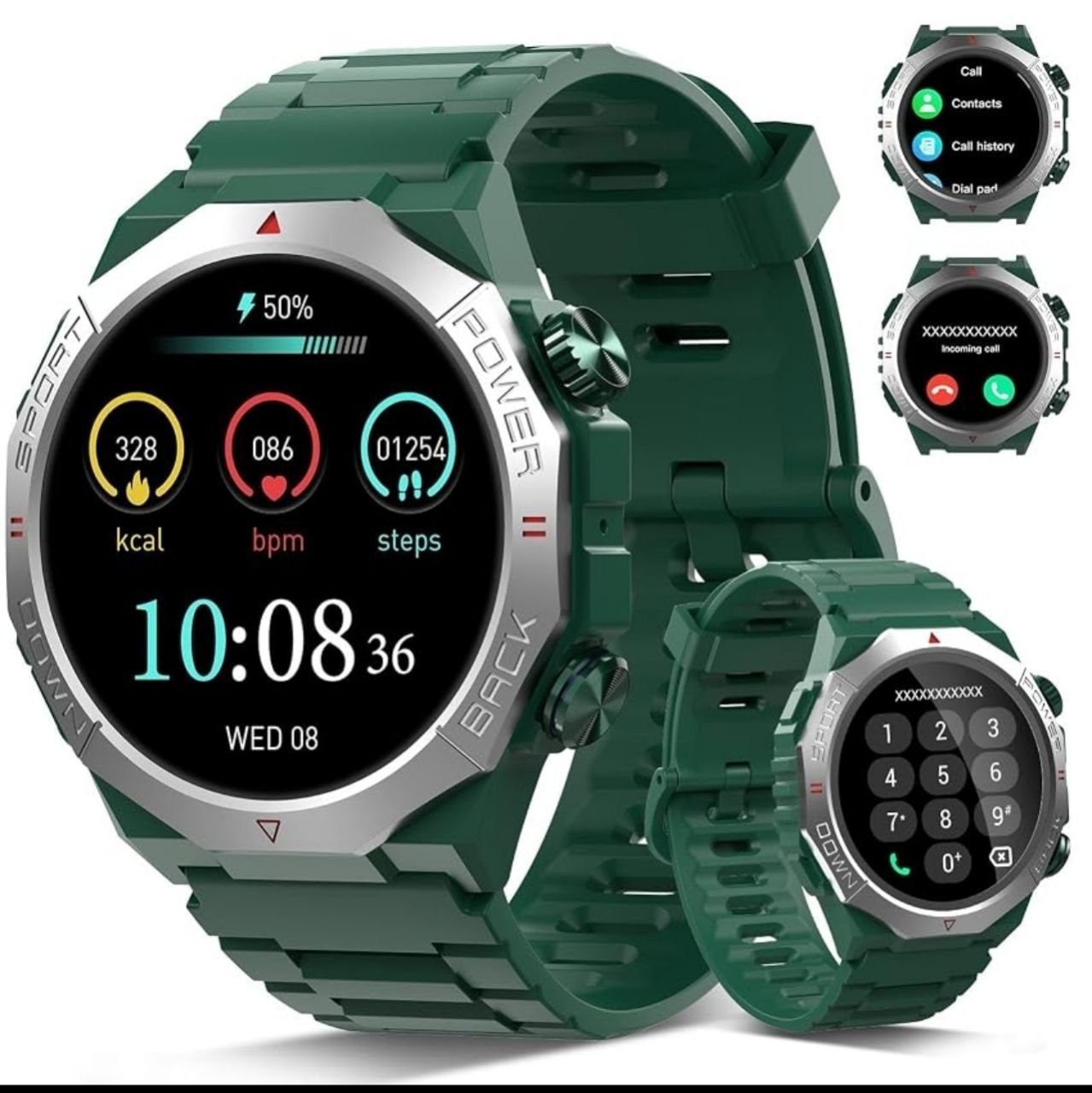 Smartwatch Militare Bluetooth Monitoraggio Cardiofrequenzimetro